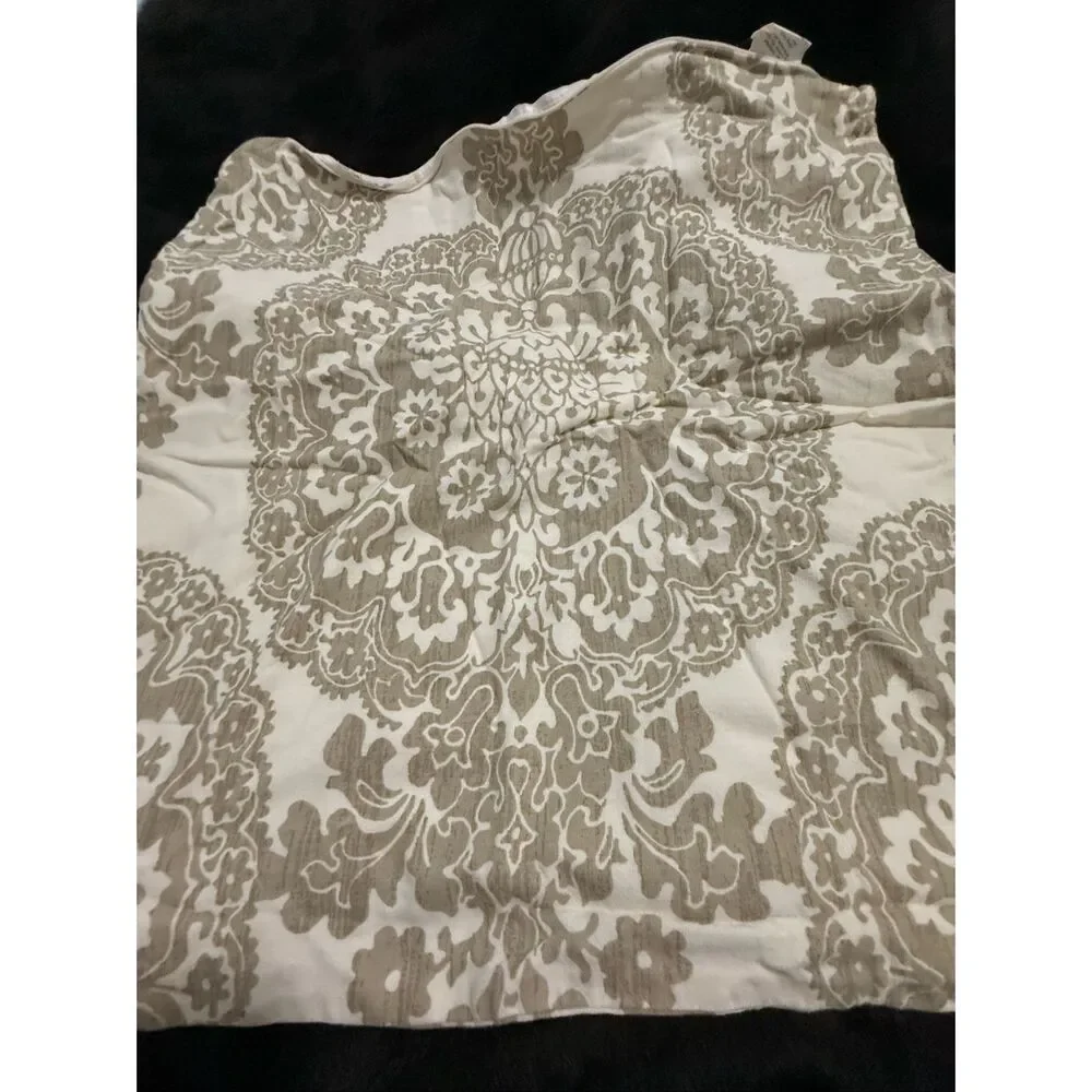 Pottery Barn pillow sham cover euro tan floral 24x24